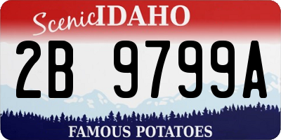 ID license plate 2B9799A