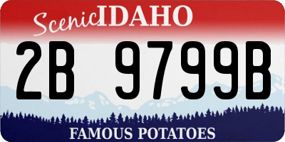 ID license plate 2B9799B