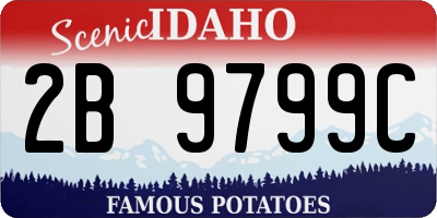 ID license plate 2B9799C
