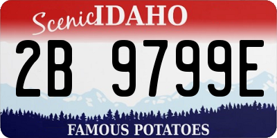 ID license plate 2B9799E