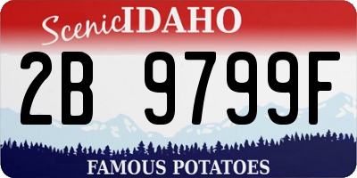 ID license plate 2B9799F