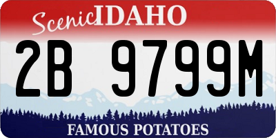 ID license plate 2B9799M
