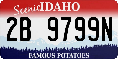 ID license plate 2B9799N