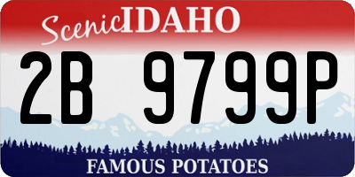 ID license plate 2B9799P