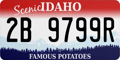 ID license plate 2B9799R