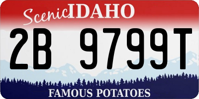 ID license plate 2B9799T