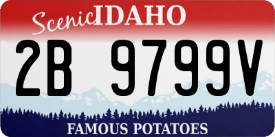 ID license plate 2B9799V