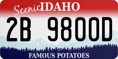 ID license plate 2B9800D