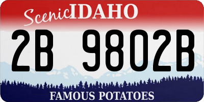 ID license plate 2B9802B
