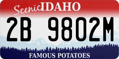 ID license plate 2B9802M