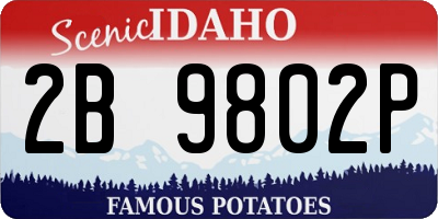 ID license plate 2B9802P