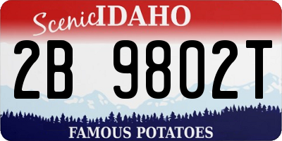 ID license plate 2B9802T