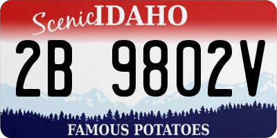 ID license plate 2B9802V