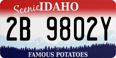 ID license plate 2B9802Y