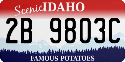 ID license plate 2B9803C