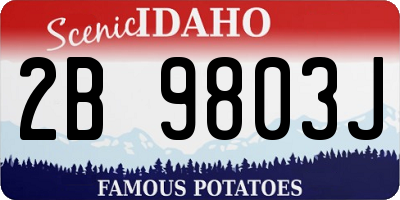 ID license plate 2B9803J