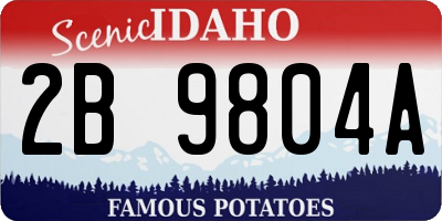 ID license plate 2B9804A
