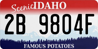 ID license plate 2B9804F