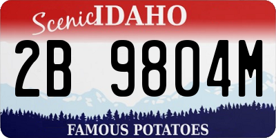 ID license plate 2B9804M