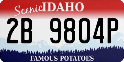 ID license plate 2B9804P