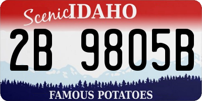 ID license plate 2B9805B