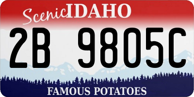ID license plate 2B9805C