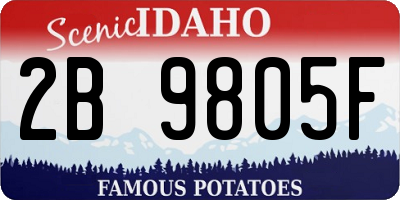 ID license plate 2B9805F