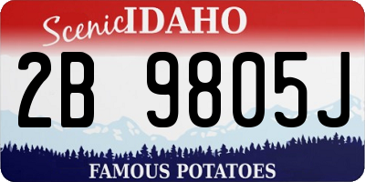 ID license plate 2B9805J