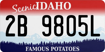ID license plate 2B9805L