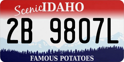 ID license plate 2B9807L