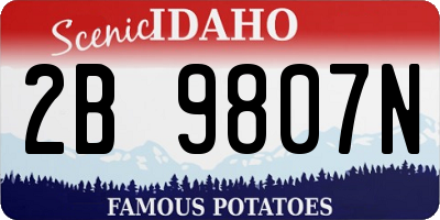 ID license plate 2B9807N