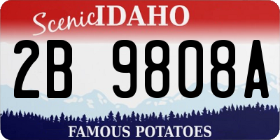 ID license plate 2B9808A