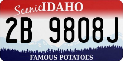 ID license plate 2B9808J