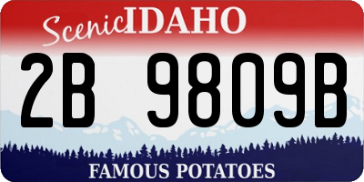 ID license plate 2B9809B