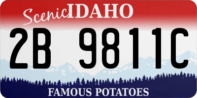 ID license plate 2B9811C
