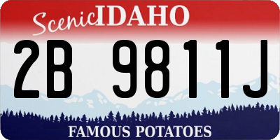 ID license plate 2B9811J