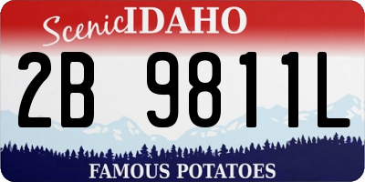 ID license plate 2B9811L