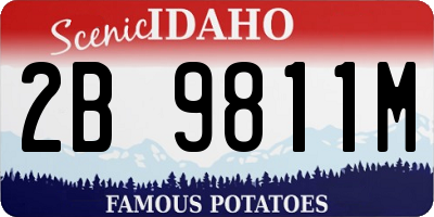 ID license plate 2B9811M