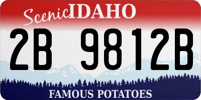 ID license plate 2B9812B