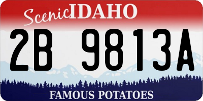 ID license plate 2B9813A