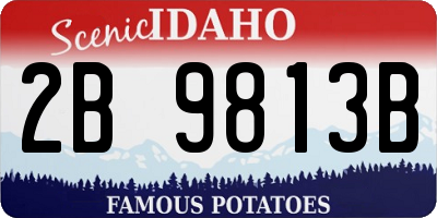 ID license plate 2B9813B