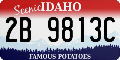 ID license plate 2B9813C