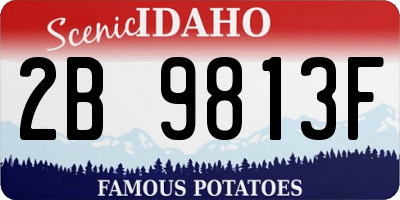 ID license plate 2B9813F