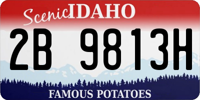 ID license plate 2B9813H