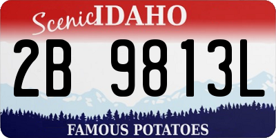ID license plate 2B9813L