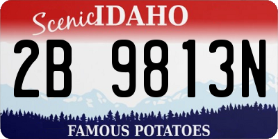 ID license plate 2B9813N