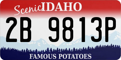 ID license plate 2B9813P