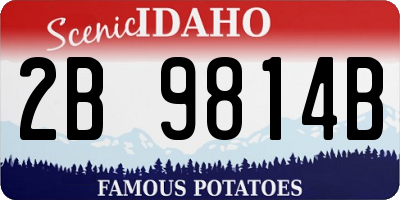 ID license plate 2B9814B