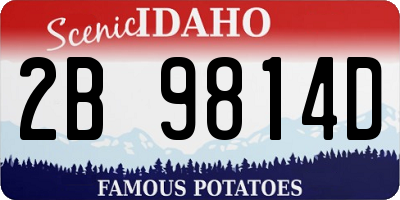 ID license plate 2B9814D