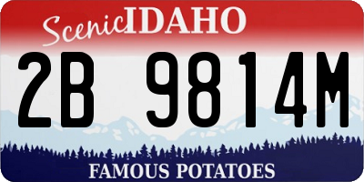 ID license plate 2B9814M